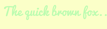 Image with Font Color BBFCB0 and Background Color FBFFC8